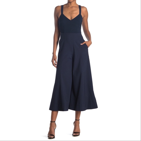 La Ligne Zelda Stretch Jersey Cropped Pant Jumpsuit - Picture 4 of 11